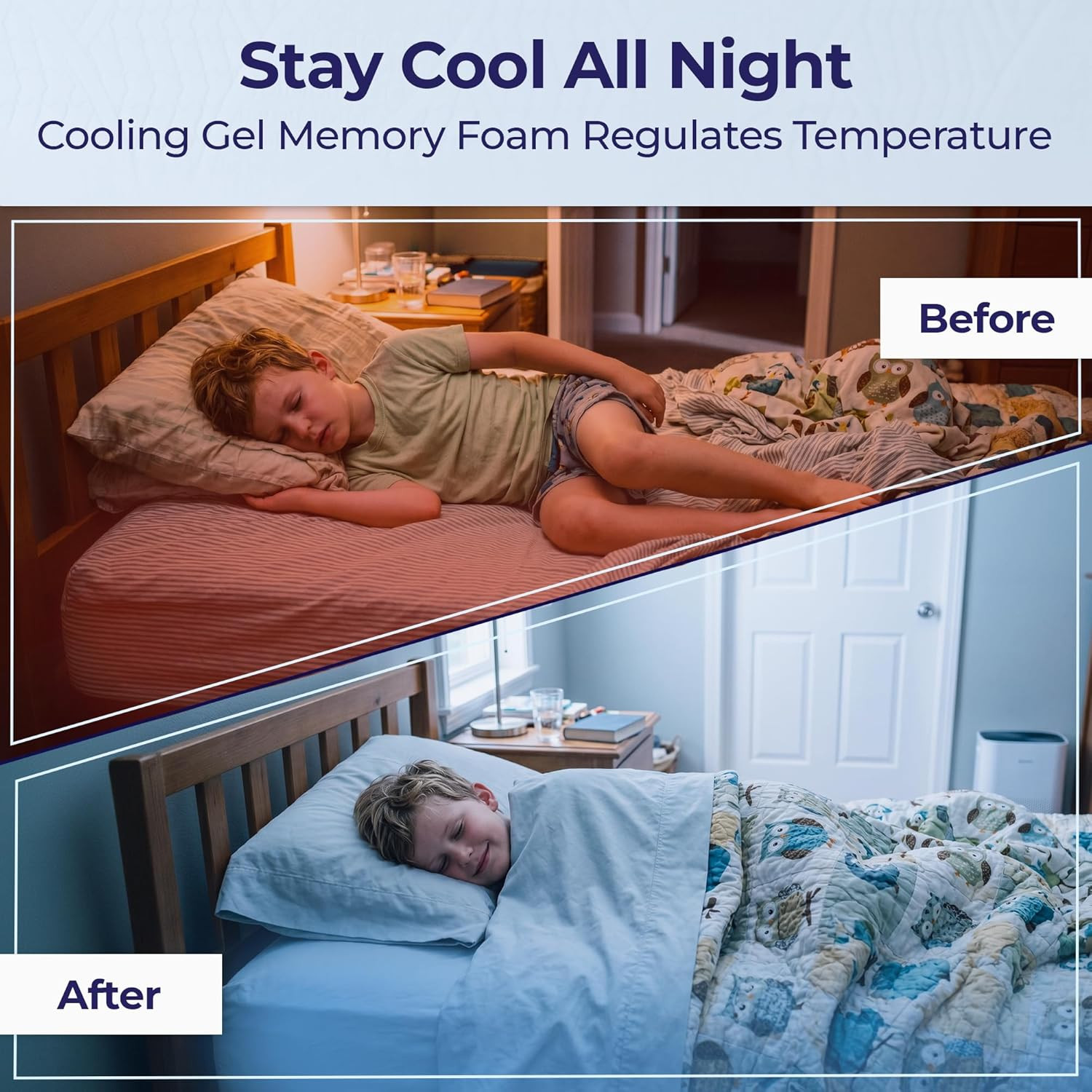 6 Inch Twin Mattress for Kids, Cooling Gel Memory Foam Mattress in a Box, Medium