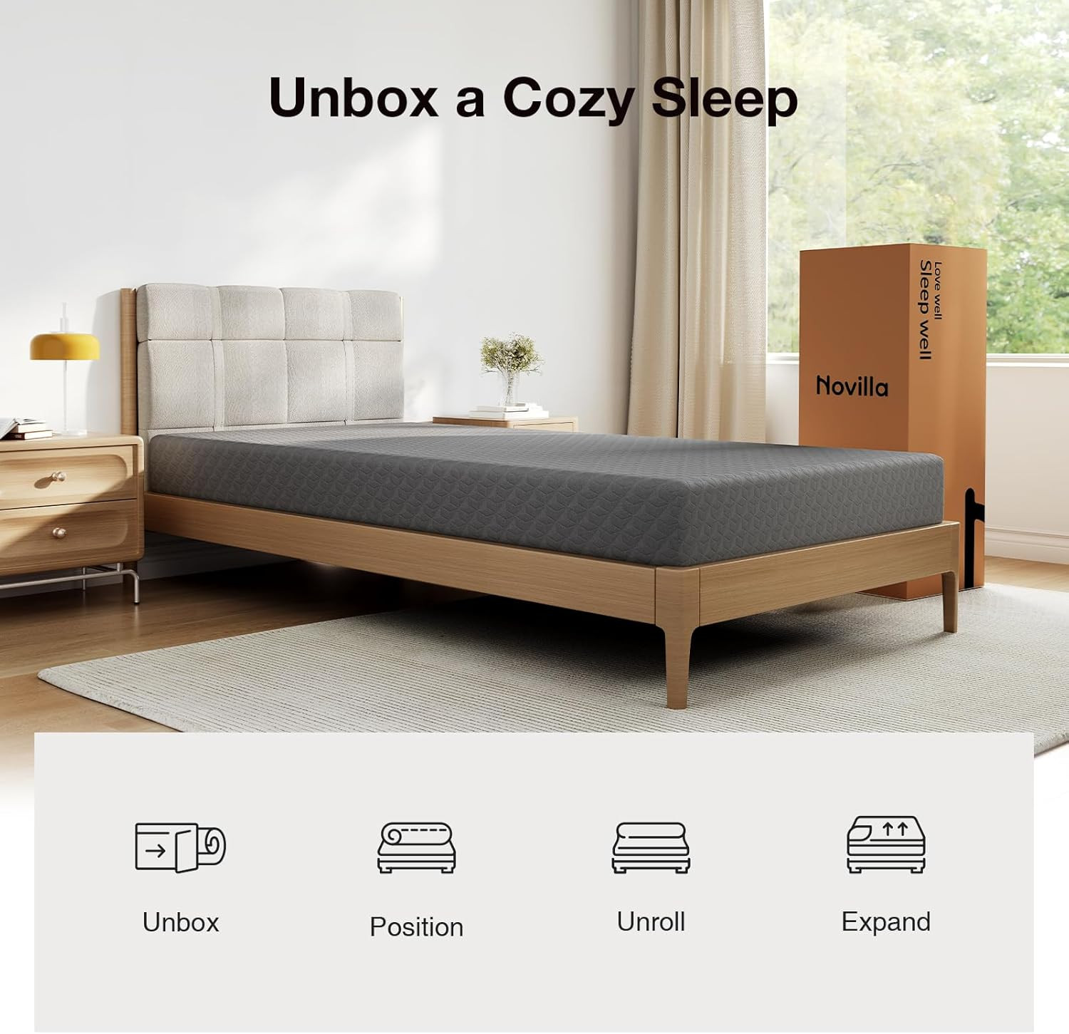 Full Size Mattress, 5 Inch Mattress Full Size Memory Foam with Gel-Infused & Air