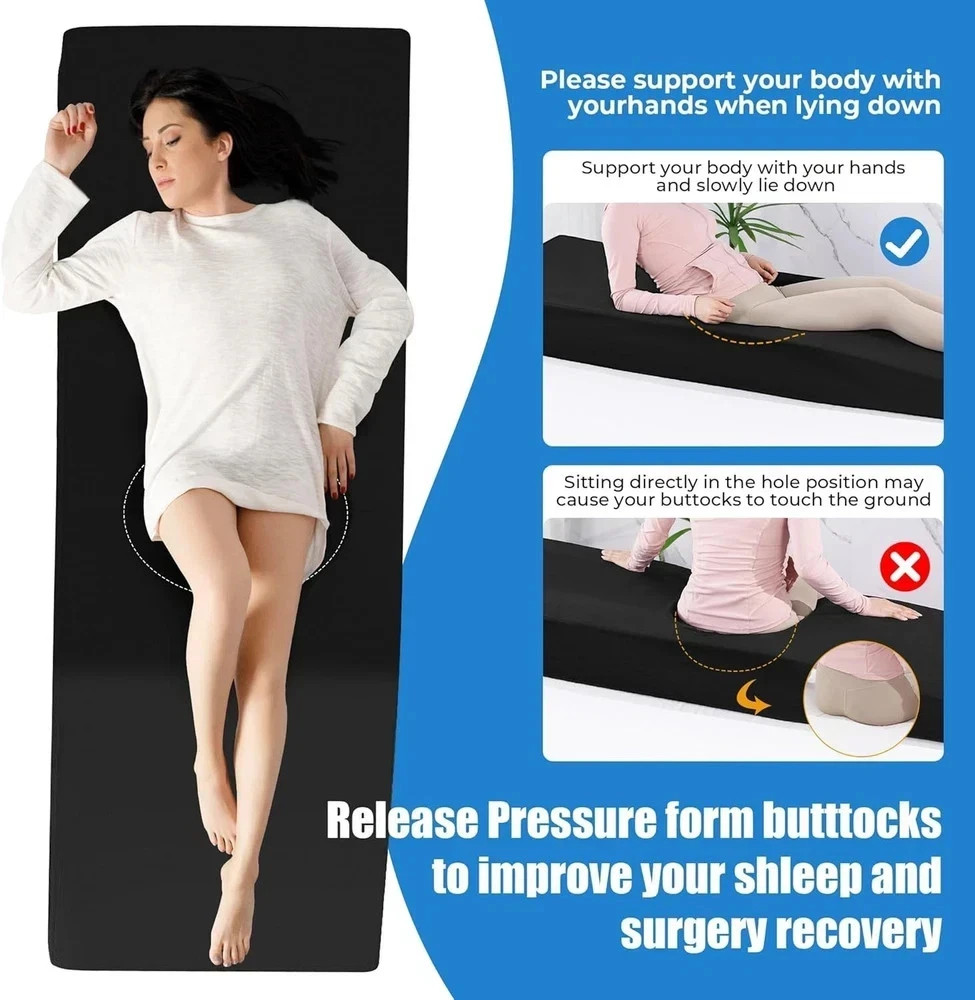 BBL Recovery Mattress with Hole – High Density Foam Pillow for Post-Surgery Comf