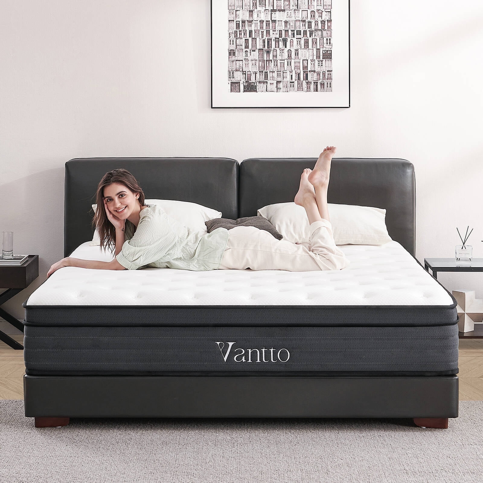 10 Inch Twin Full Queen Gel Memory Foam Mattresses Motion Isolation Top Mattress