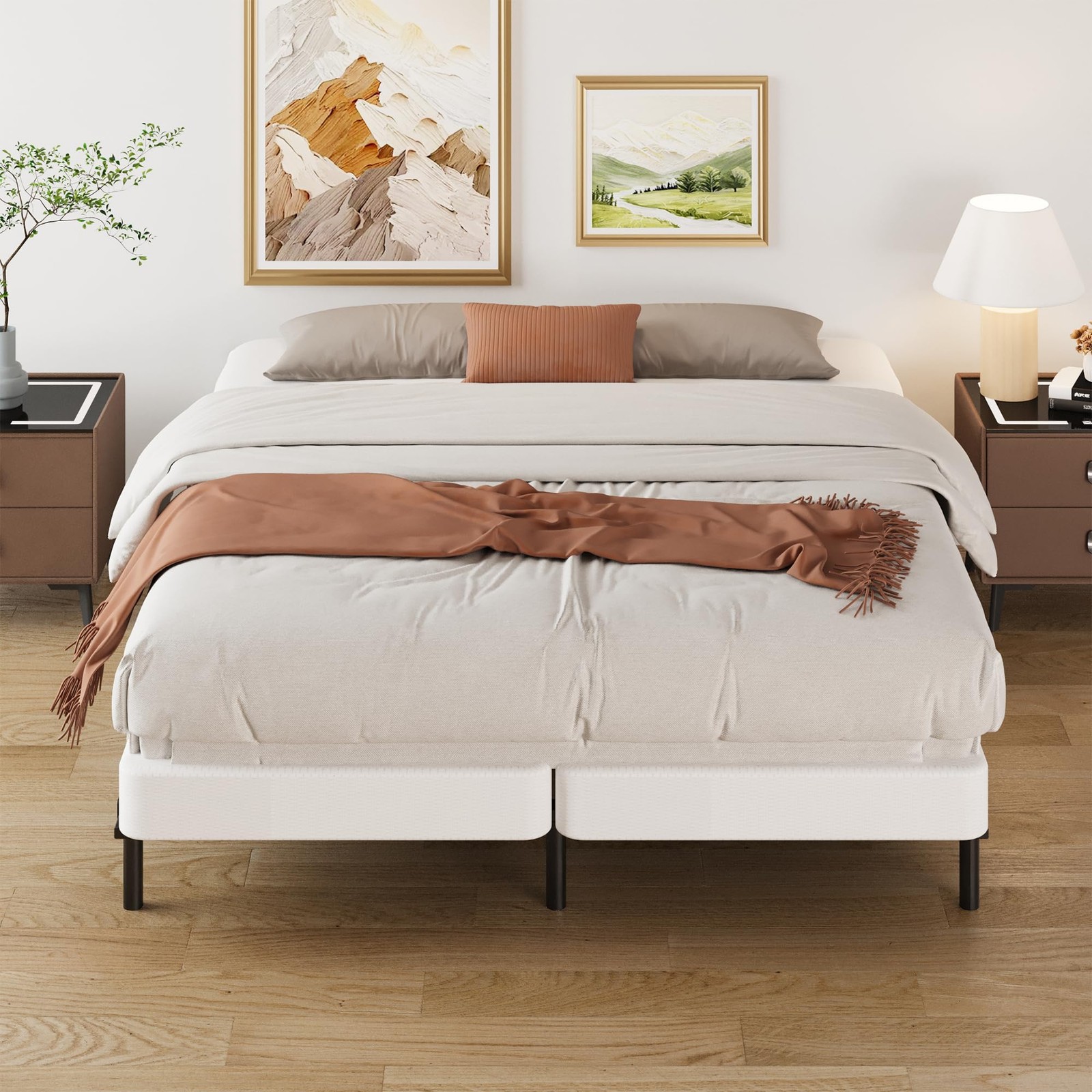 4 Inch Split California King Box Spring, Heavy Duty Metal Cal King Box Spring Ma