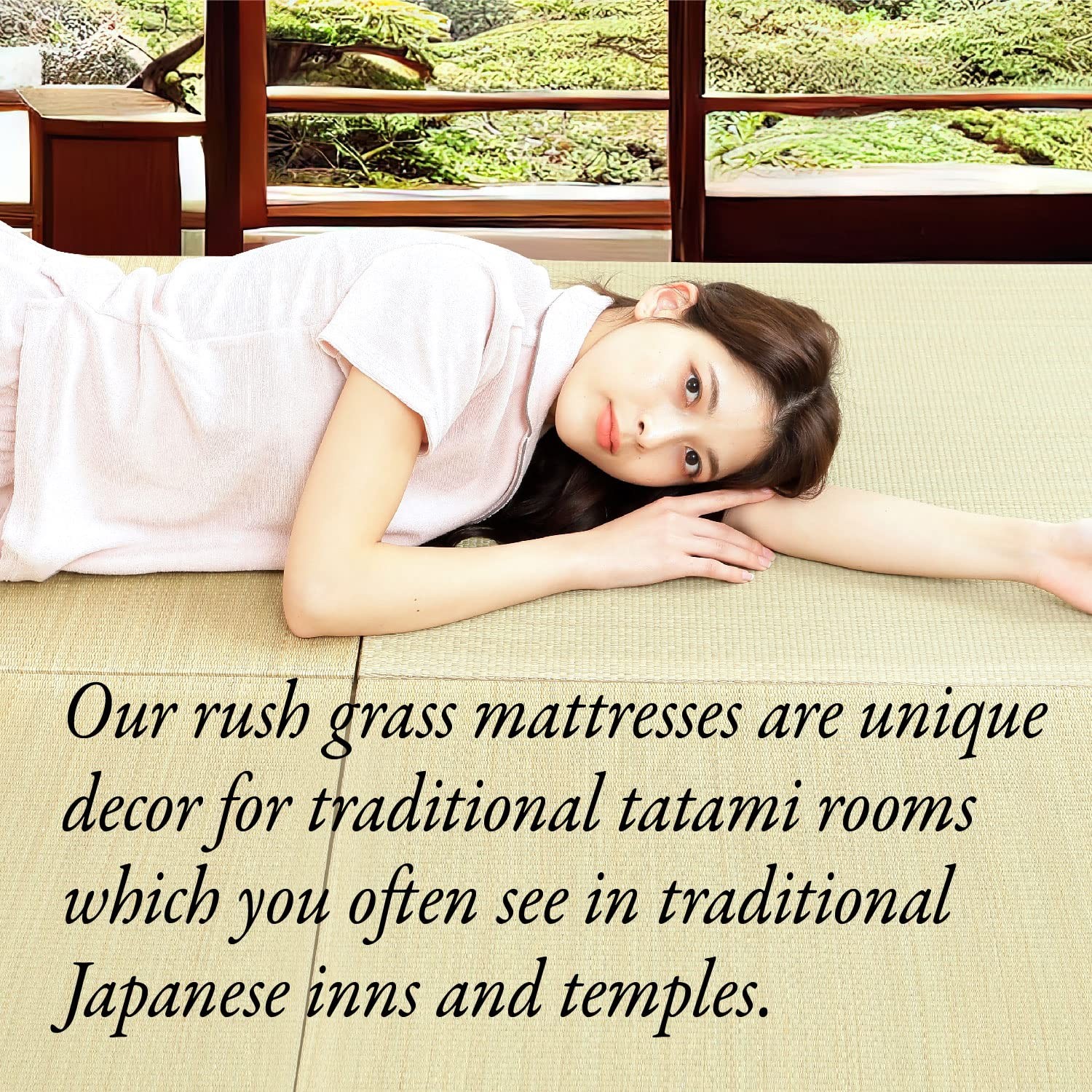 Tatami Mat Set – Finely Woven Igusa Grass, Japanese futon Mattress, Floor Mat…