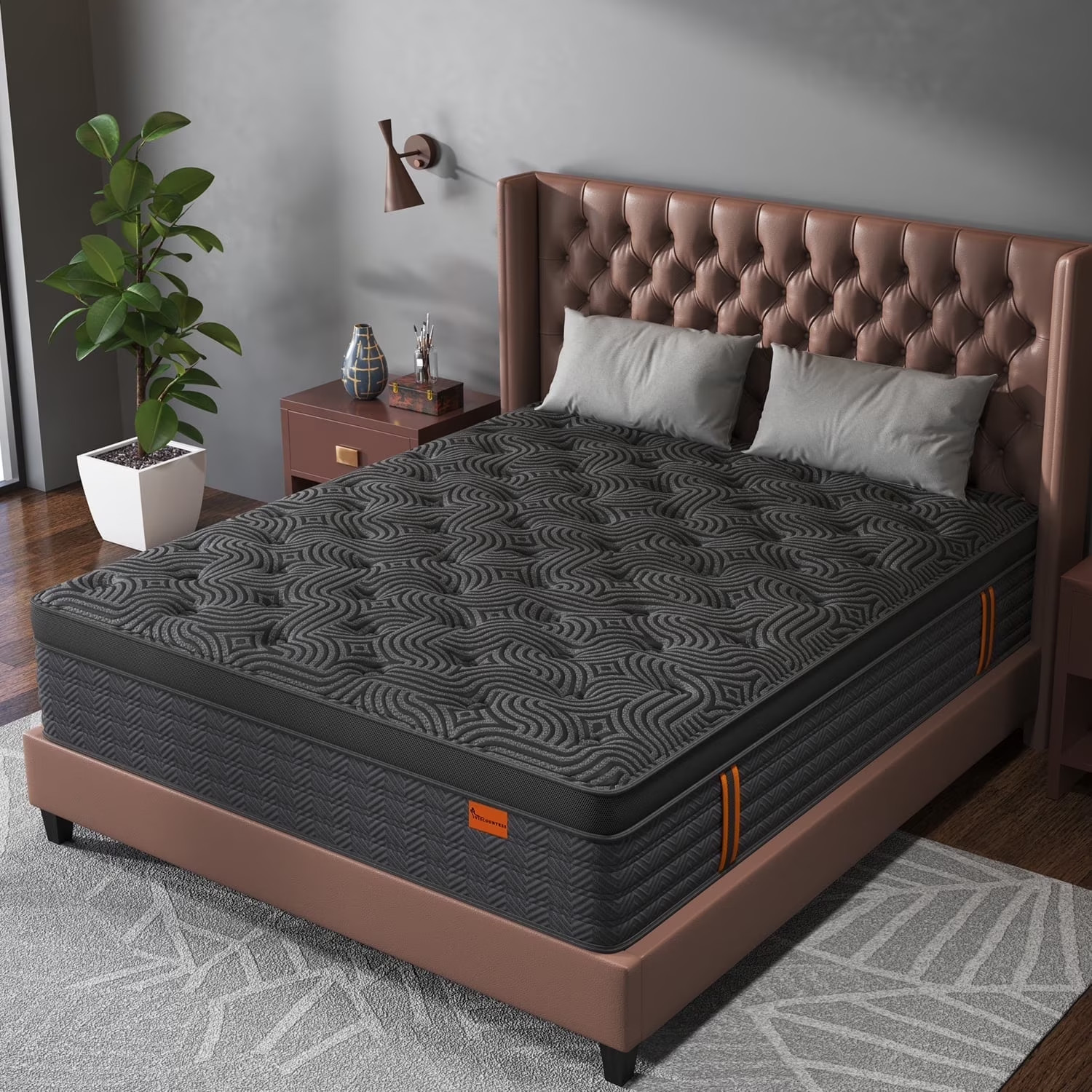 14″ Colchones Queen Size 14 Pulgadas Espuma Memory Foam Innerspring Mattress
