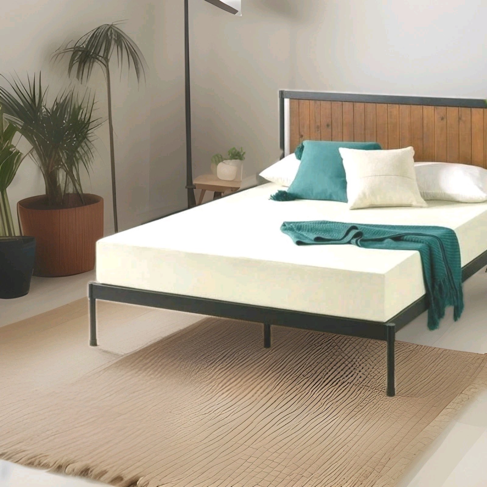 FULL SIZED 8in Gel Memory Foam Mattress Medium, Cooling, Knitted Cover