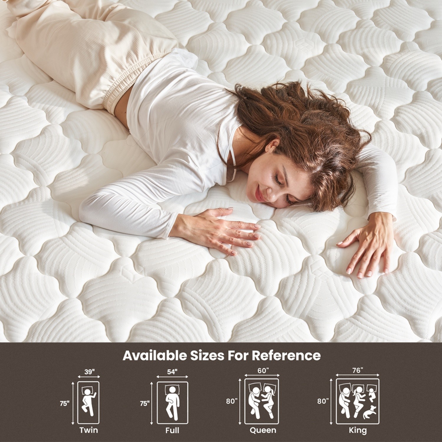 12” Twin/Full/Queen/King Size Mattress with Hybrid Pocket Spring & Memory Foam
