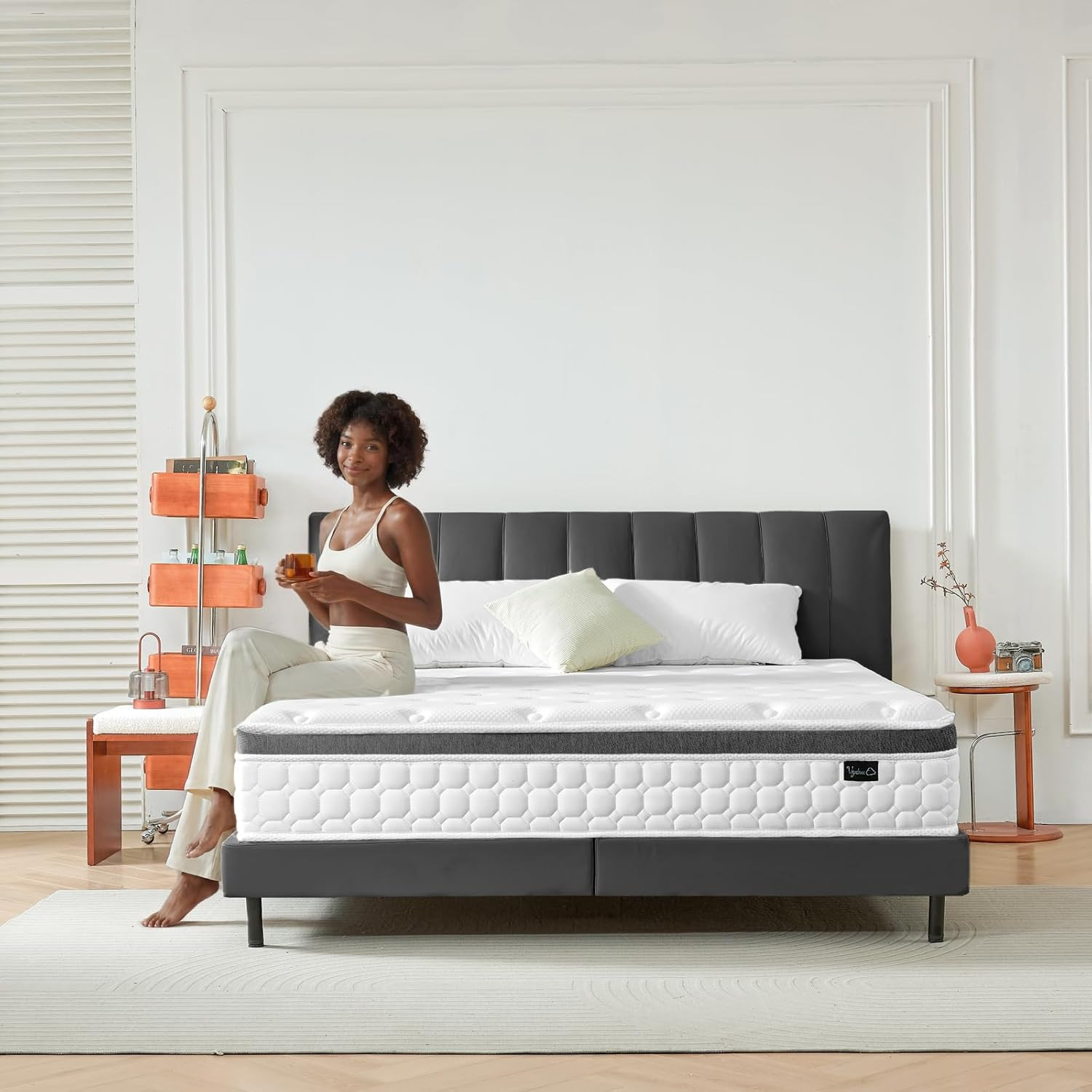 12″ Full Size Mattress – Cooling Gel Memory Foam & Pocket Springs, Medium Firm