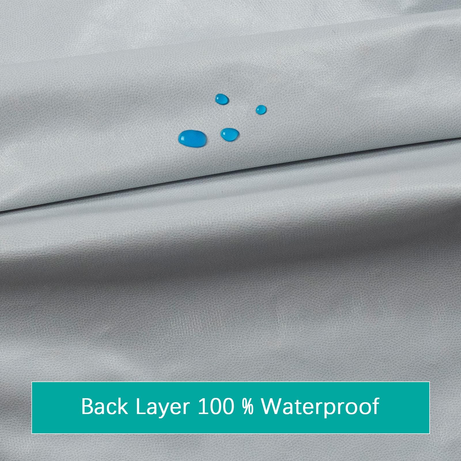 Biloban Mini Crib Sheets Fitted Waterproof 38″ X 24″, Grey