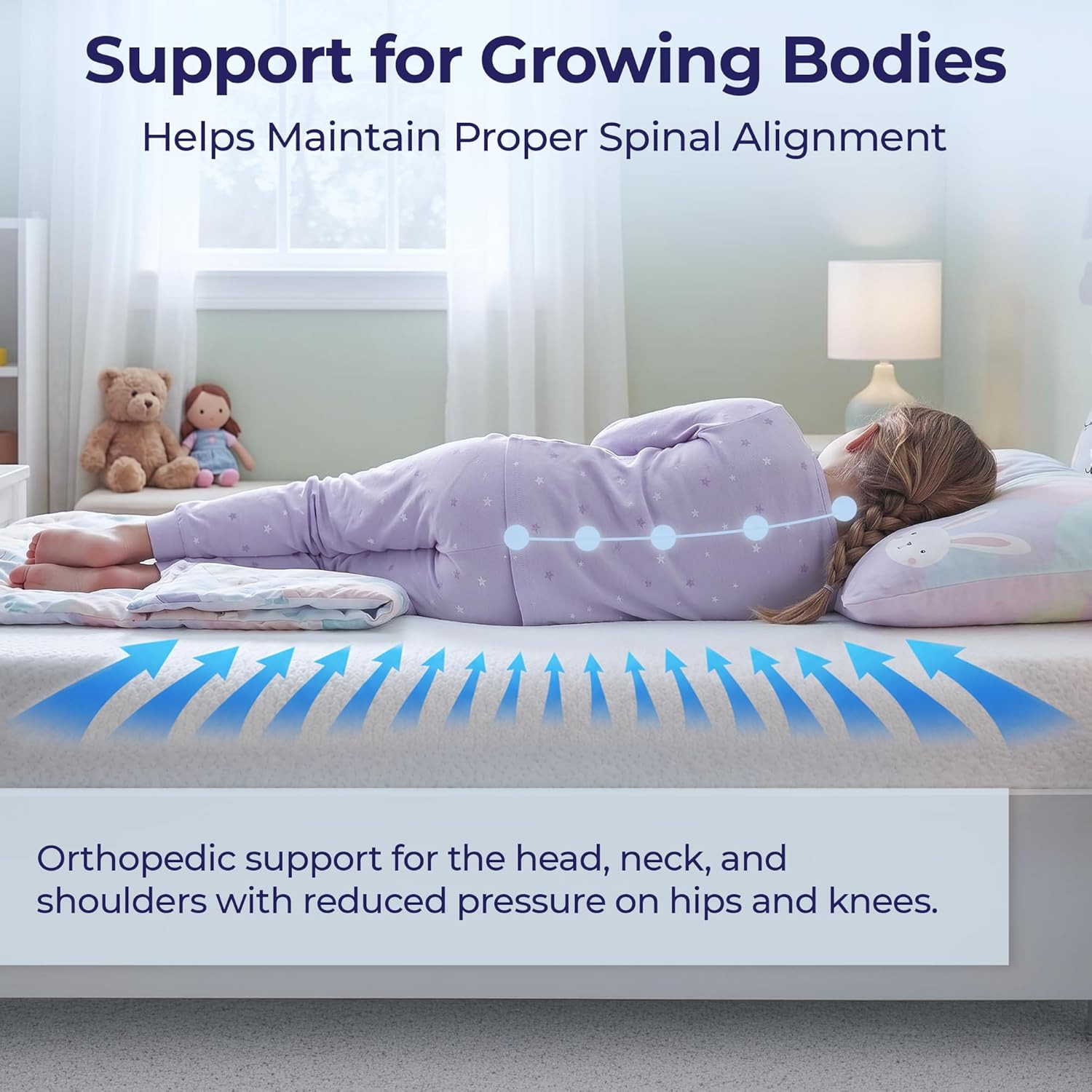 6 Inch Twin Mattress for Kids, Cooling Gel Memory Foam Mattress in a Box, Medium
