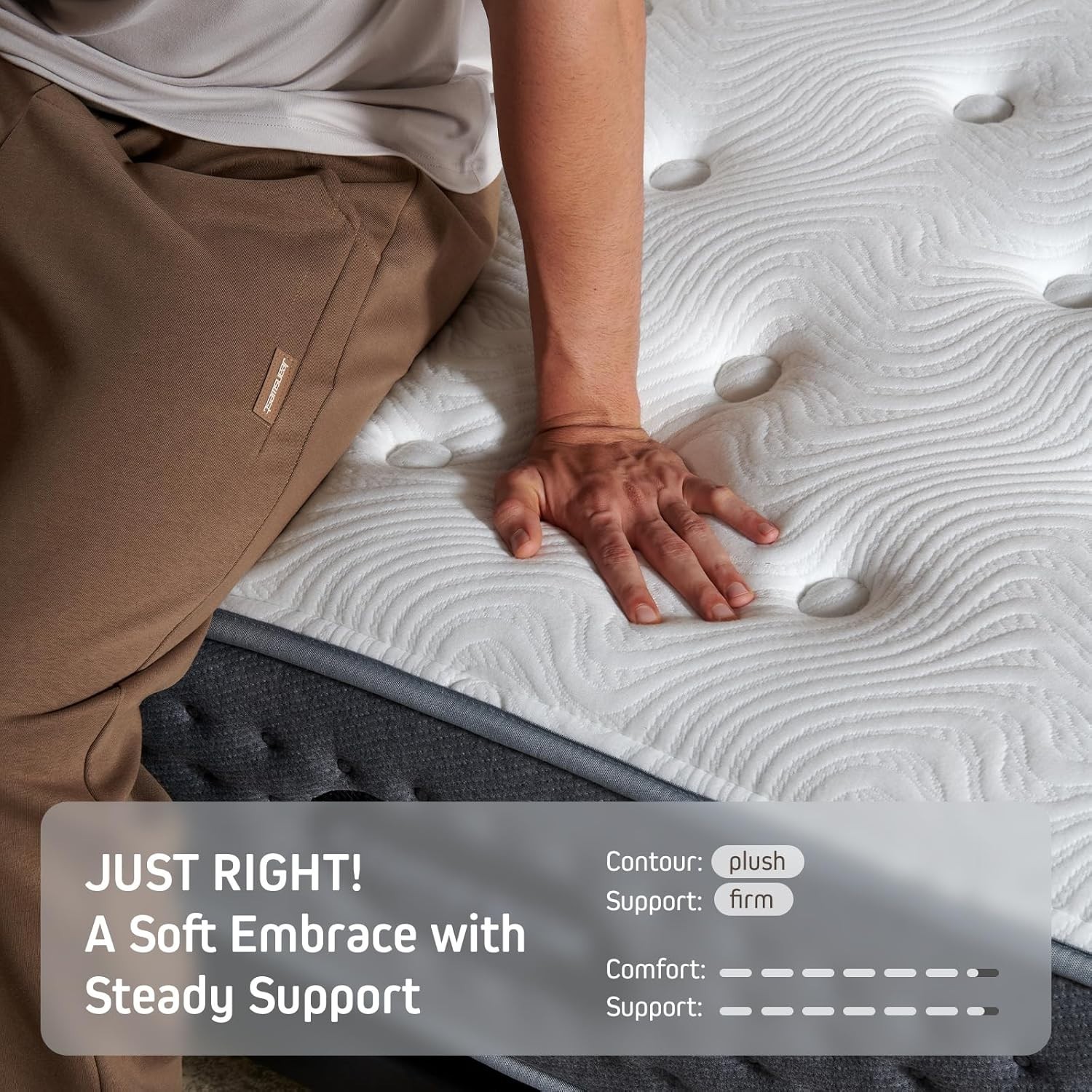 14 Inch Extra Firm Hybrid Mattress Queen Back Lumbar Hip Support