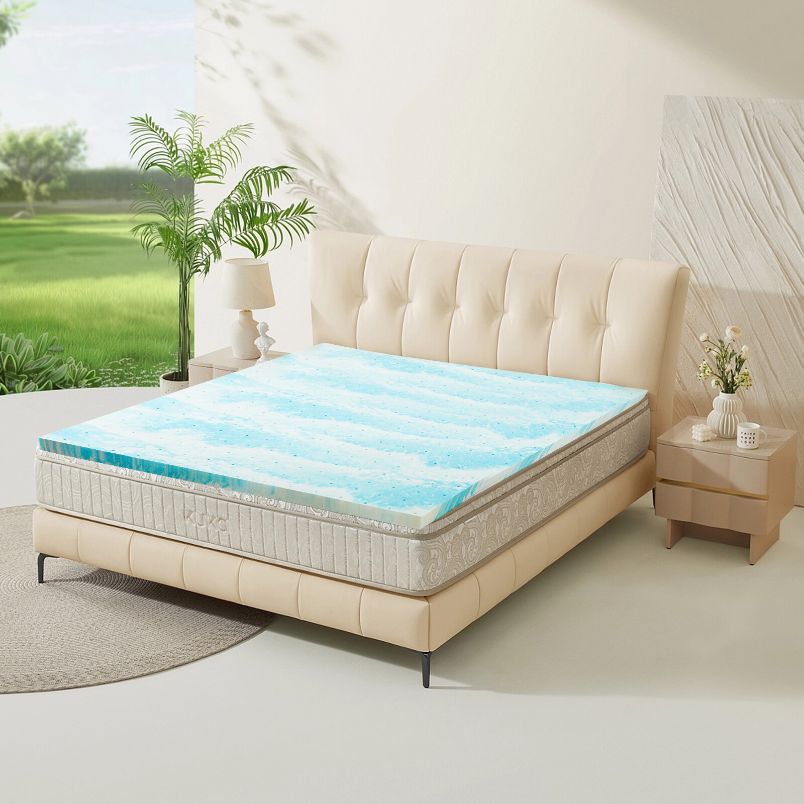 2/3 Inch Thick Mattress Topper for Bed/ Sleeper Sofa, RV, Camper
