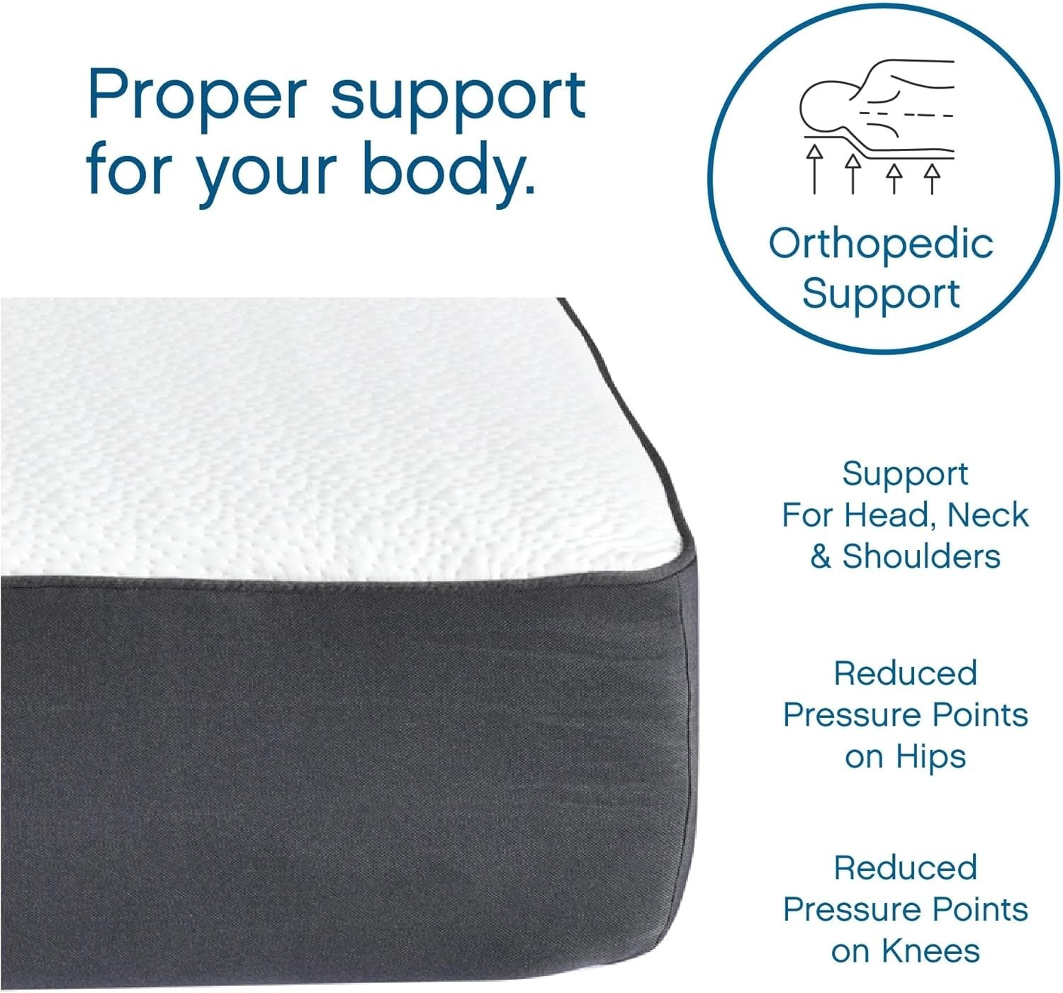 Ergonomic 8-Inch Queen Mattress – Pressure Relief with CertiPUR Certification