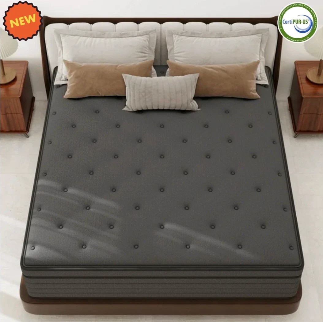 14″ Colchones King Size De Espuma 14 Pulgadas Memory Foam Bed Hybrid Mattress