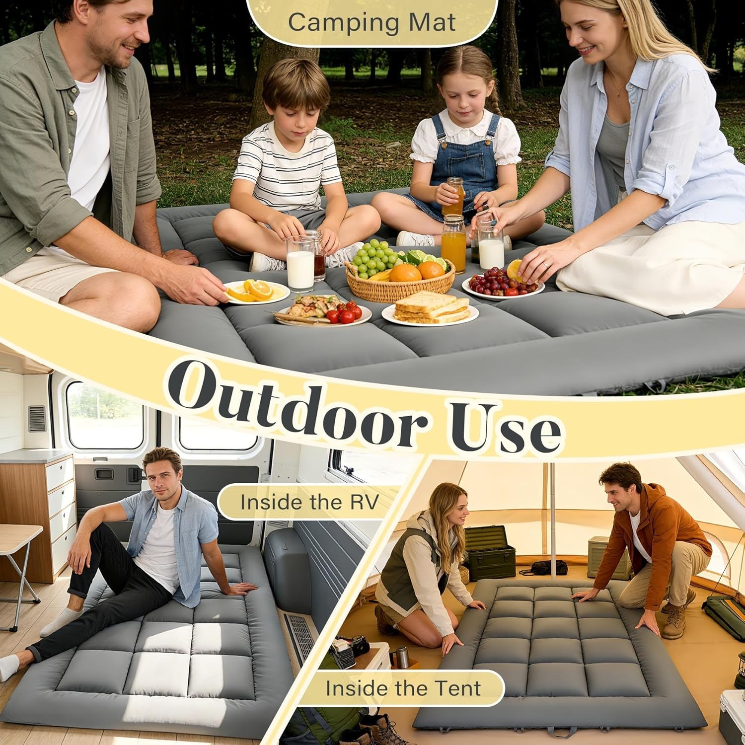 Queen Japanese Floor Mattress – Foldable Futon with Memory Foam Comfort