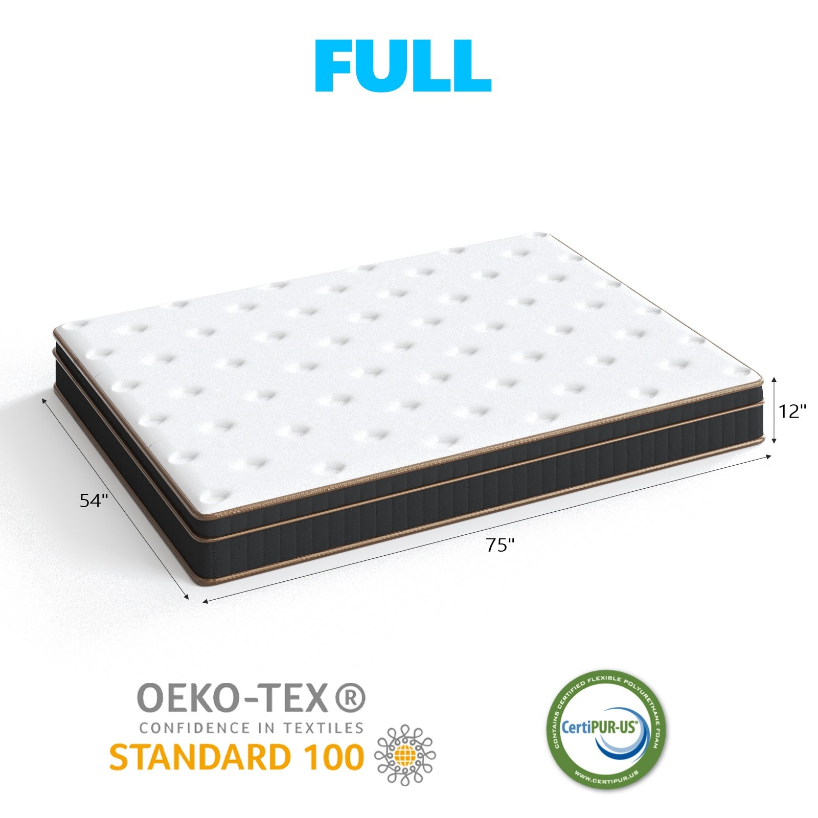 Full Innerspring Mattress 12-Inch – Breathable, Medium Firm For Dorms & Guests