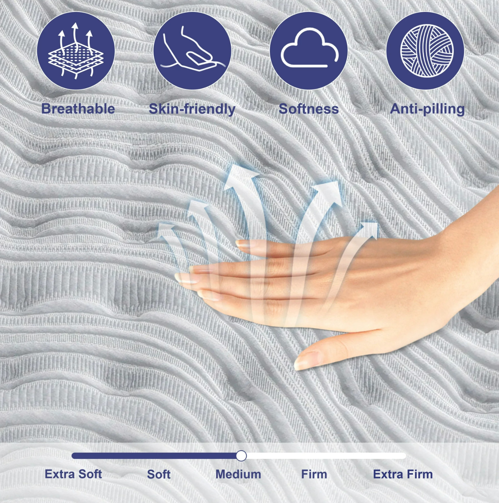 12″ Queen Colchon Gel Memory Foam Hibrido Queen Cama Mattress Hybrid Medium Firm