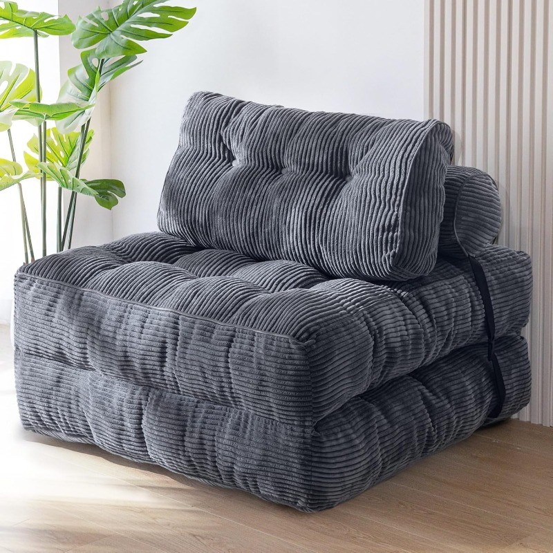 Folding Sofa Bed, Convertible Sleeper Chair with Pillow Foldable Mattress