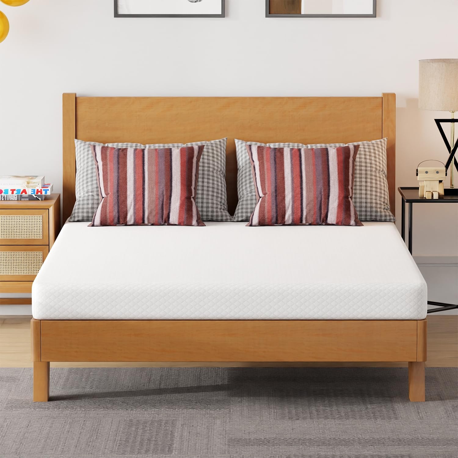 | 5 Inch Full Mattress | Medium Firm | Memory Foam Mattress | White | Bed in …