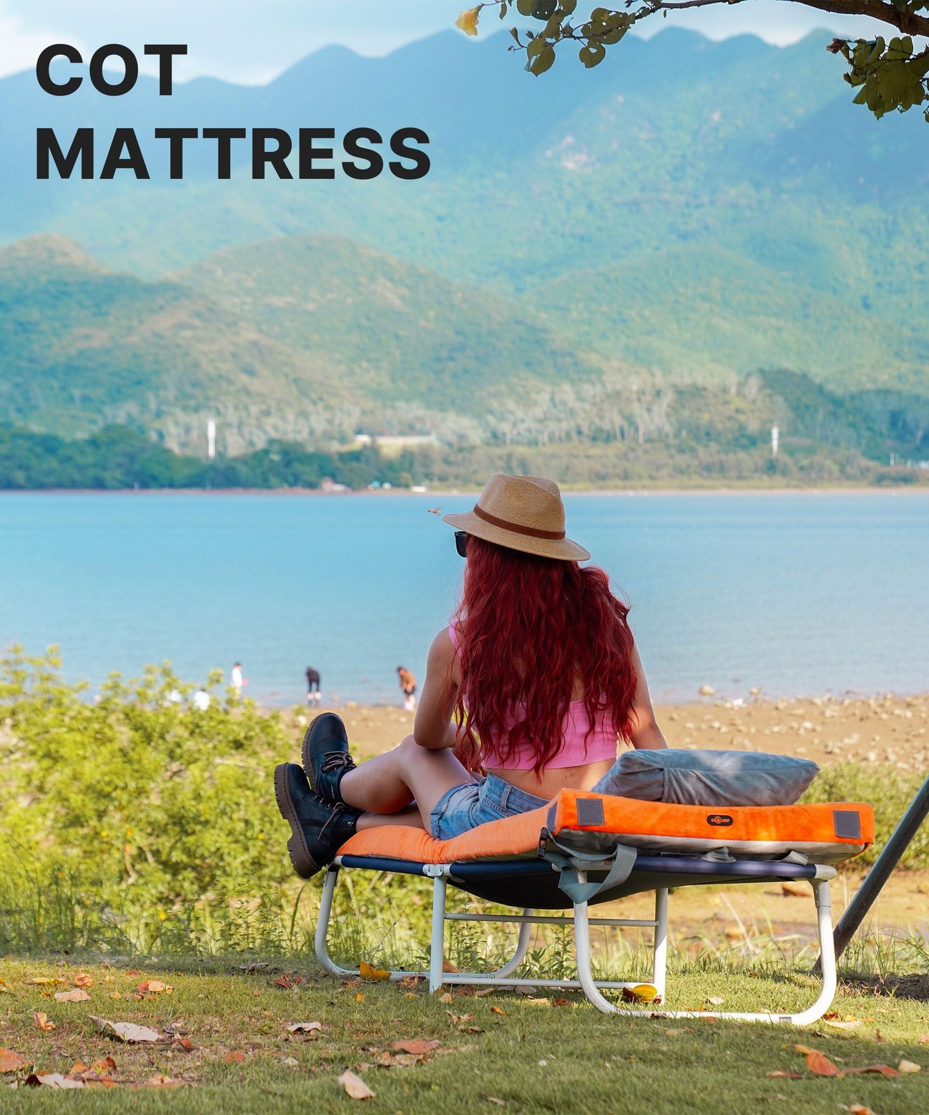 3 Inch Memory Foam Camping Mattress, Dual Layer Thick Sleeping Camp Pad for C…