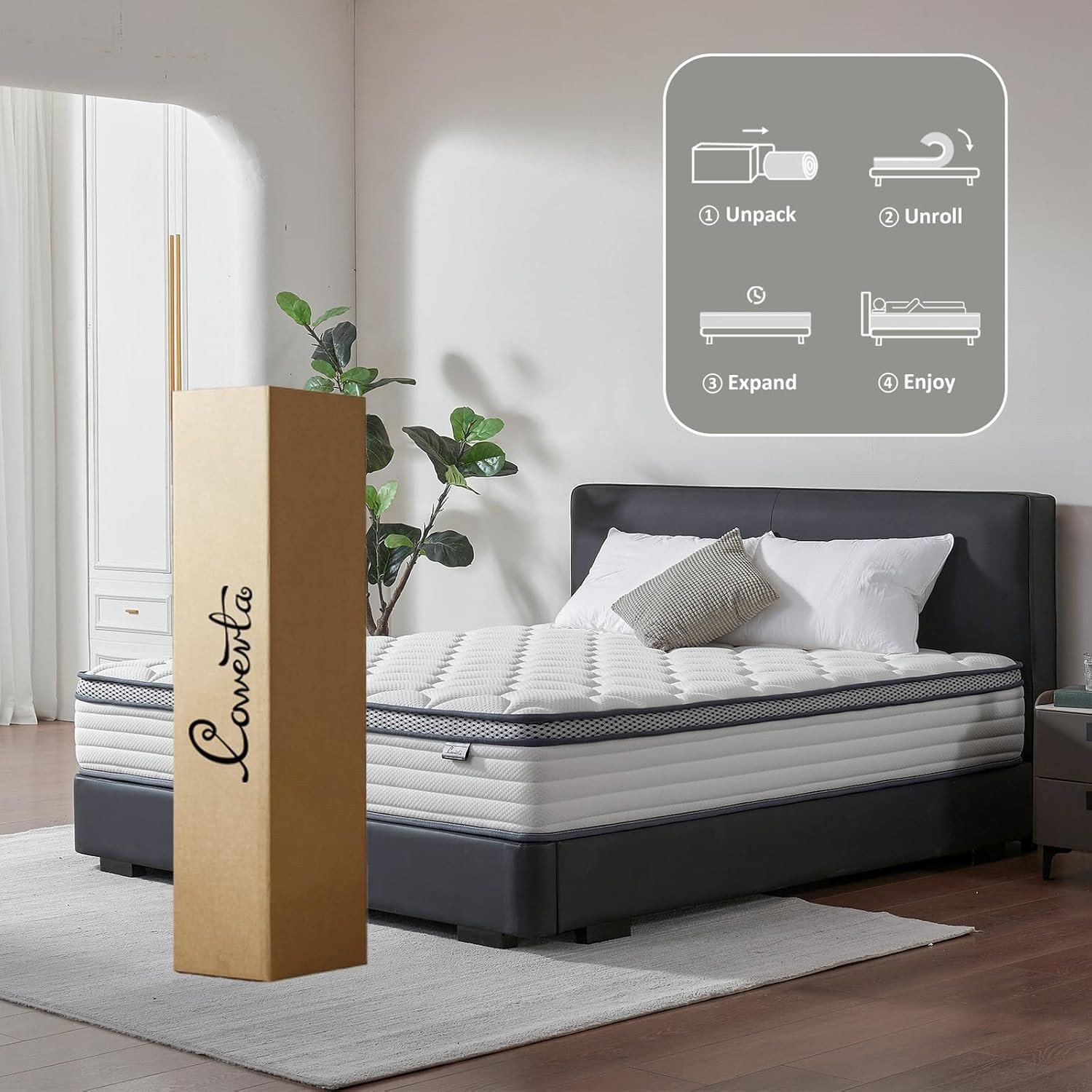10 Inch Twin Hybrid Mattress – Pocket Innerspring for Comfort & Support