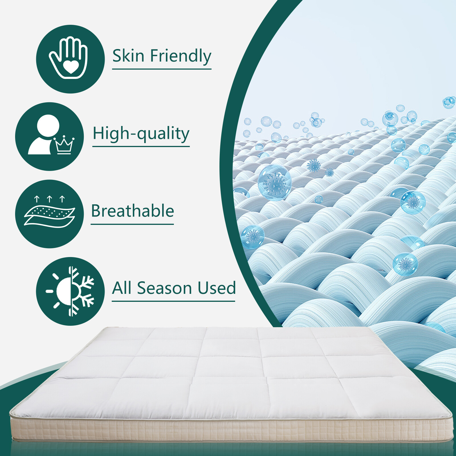 NAIZEA Japanese Tatami Mat Foldable Bed Camping Sleeping Pad Lounger Couch Bed