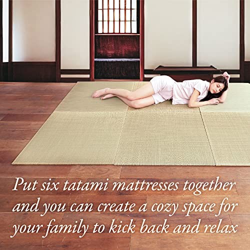 Tatami Mat Set – Finely Woven Igusa Grass, Japanese futon 4pieces Natural