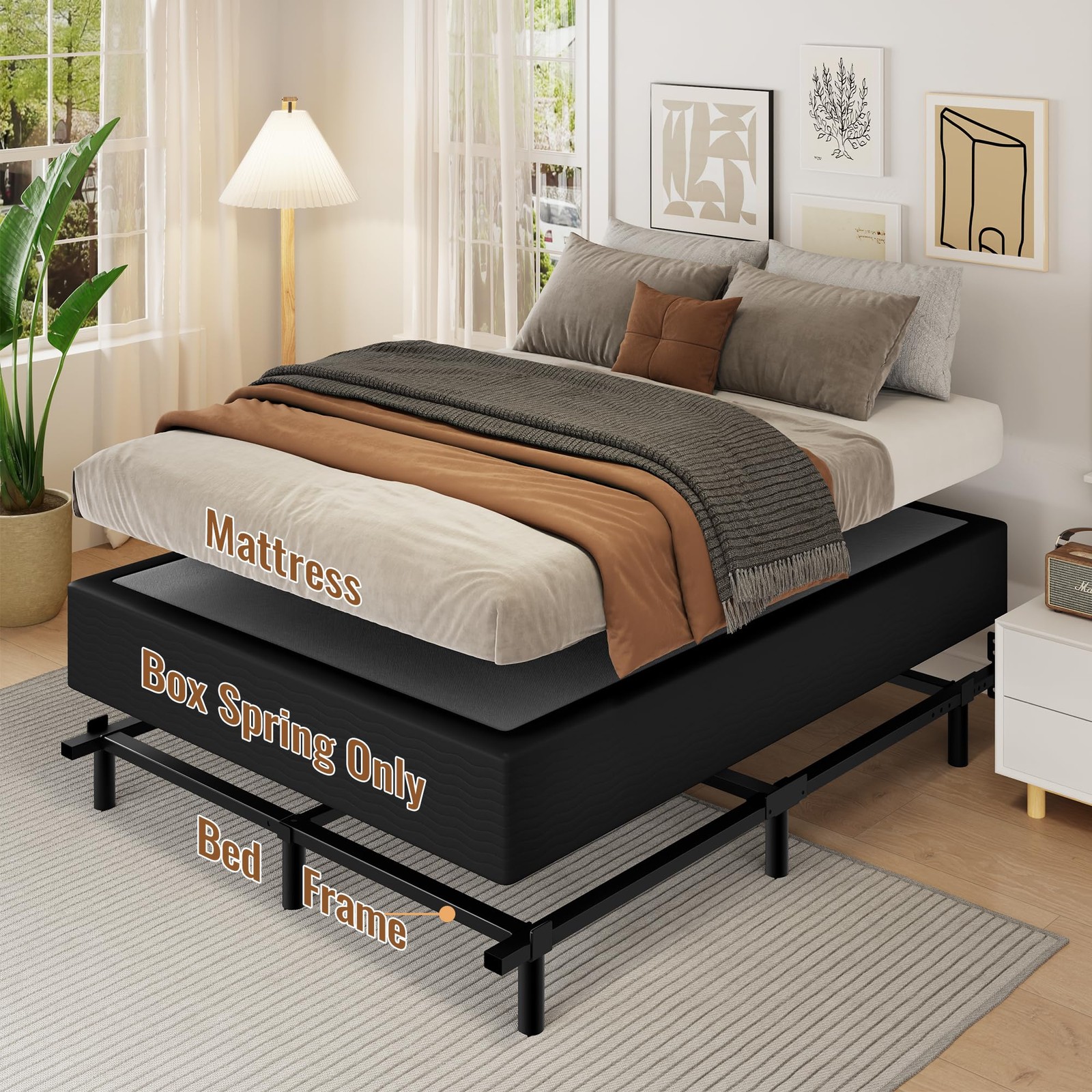 10 Inch 2500lb Heavy Duty Metal Mattress Foundation Mashomdec Queen Size Spring