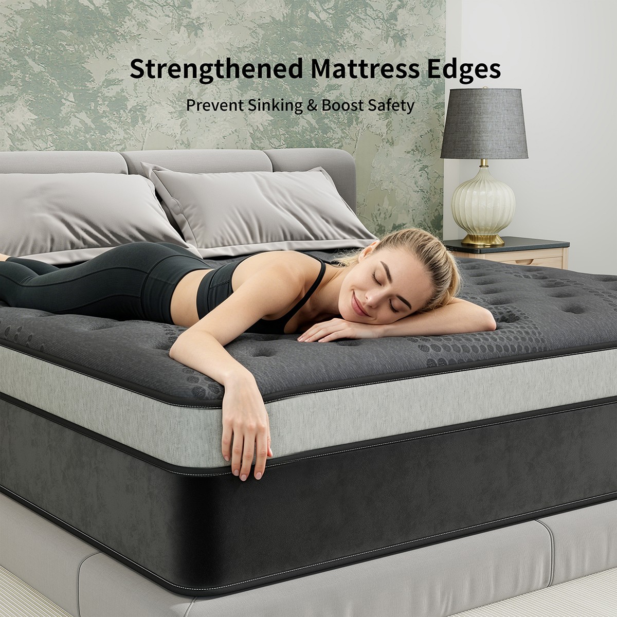 12″ 14″ Mattress In a Box Gel Memory Foam Hybrid Spring Twin Full Queen King Bed
