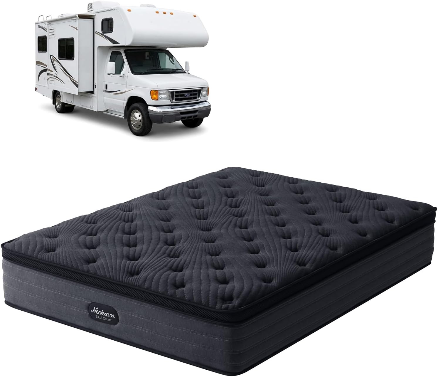Short Queen Mattress 12 Inch Cooling Gel Memory Foam Medium Firm Hybrid RV Matt