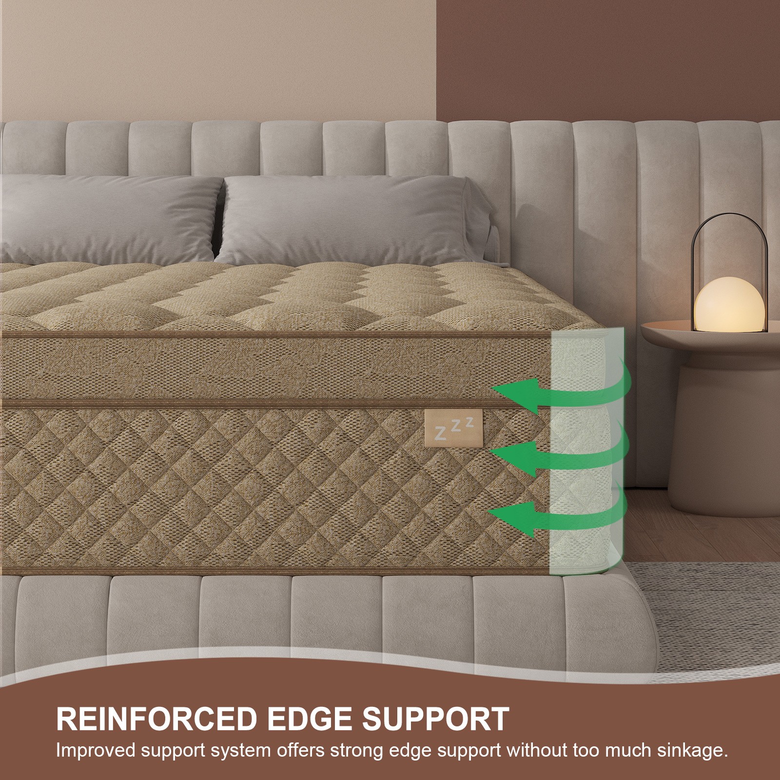 12″ 14″Twin Full Queen King Size Gel Memory Foam Spring Mattress In A Box