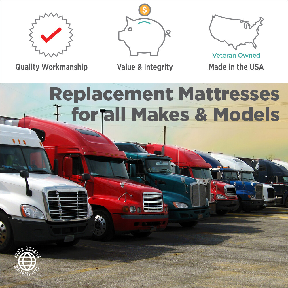 Durable Multi-Density Foam TRUCK MATTRESS – Affordable! Many Sizes Available!