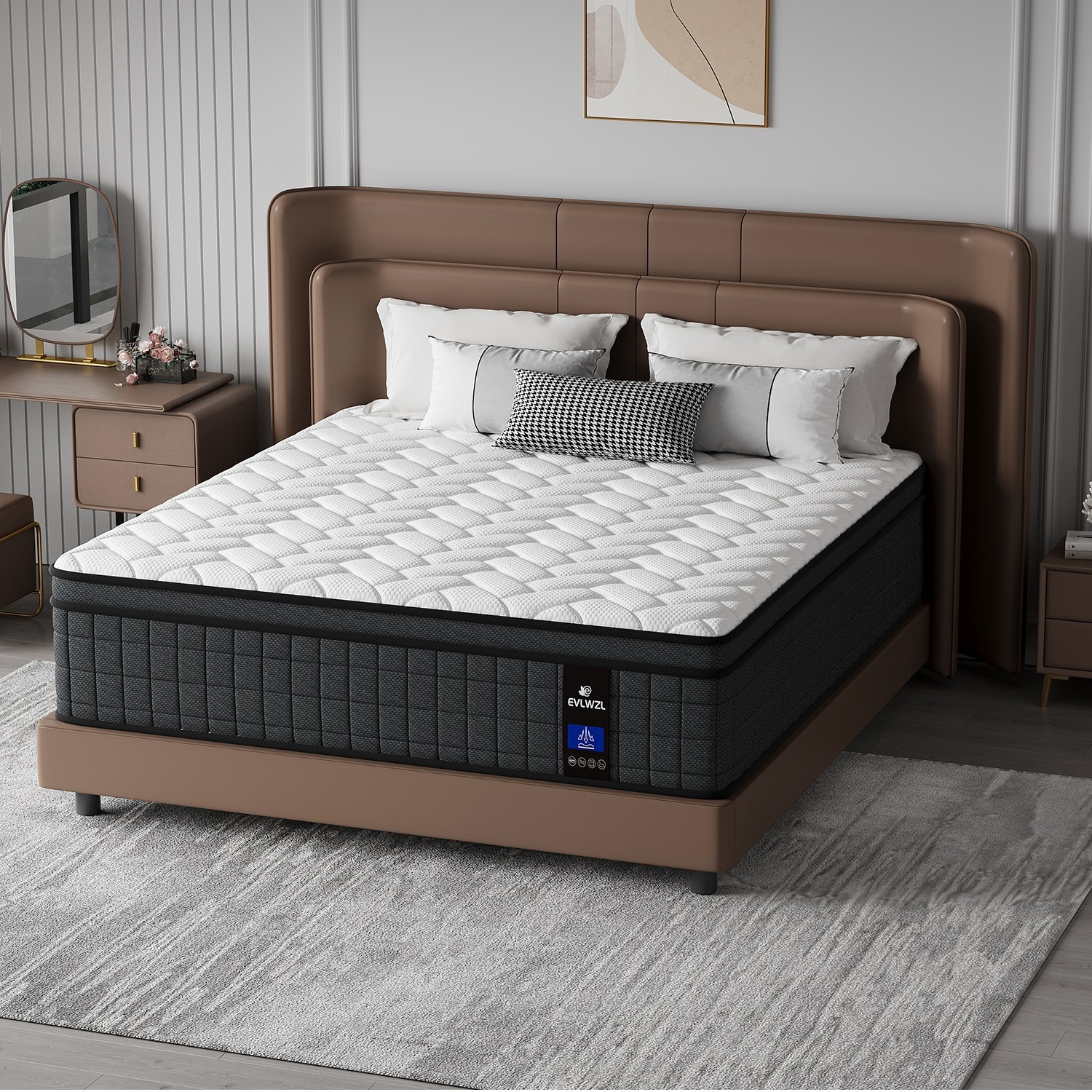 10″12″Twin Full Queen King Size Gel Memory Foam Mattress in a Box, Made in USA
