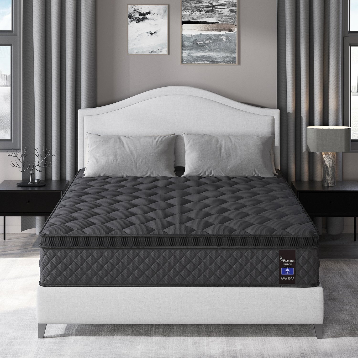 10Inch Gel Memory Foam Mattress Twin Full Queen King Hybrid Spring Bed In A Box
