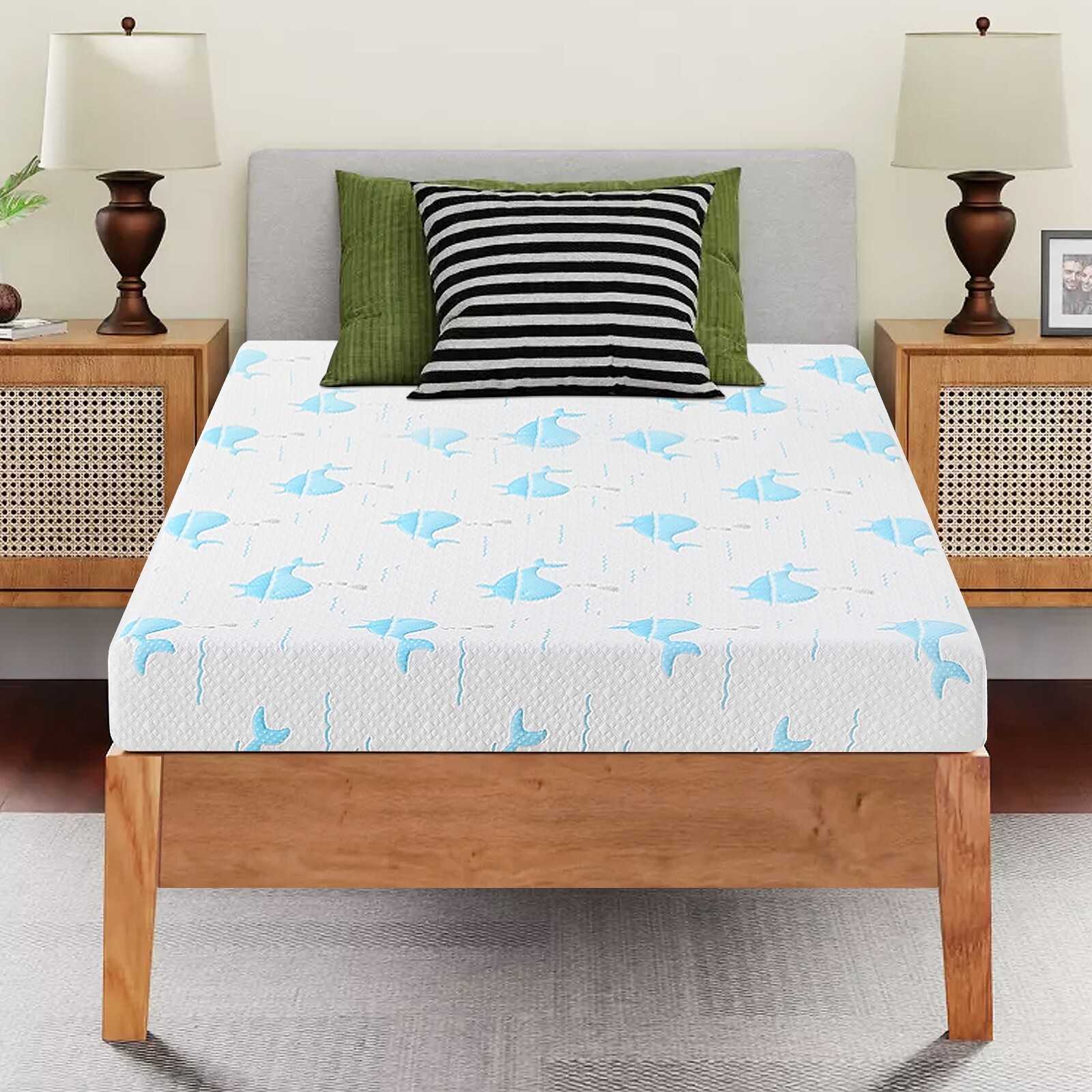 5″6″ Twin Txl Full Queen Memory Foam Mattress, Breathable, with Removable Cover