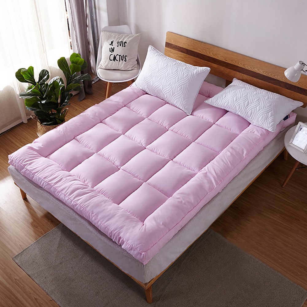 Quilted Mattress Pad Soft Cooling Mattress Topper Sleeping Pad Full/Queen/King