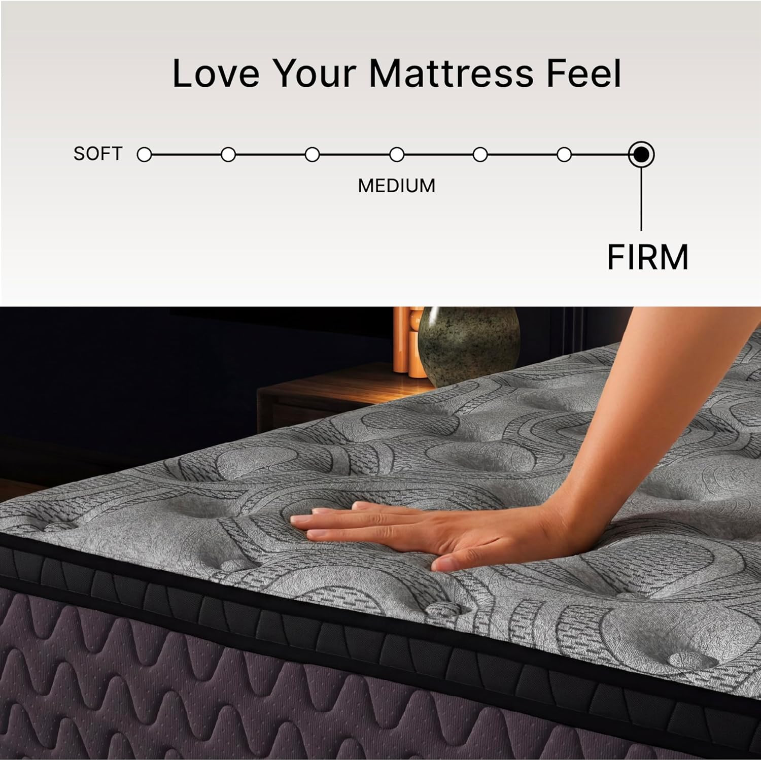 Ashley Augusta2 King Hybrid Mattress 12″ Euro Pillow Top with Gel Memory Foam