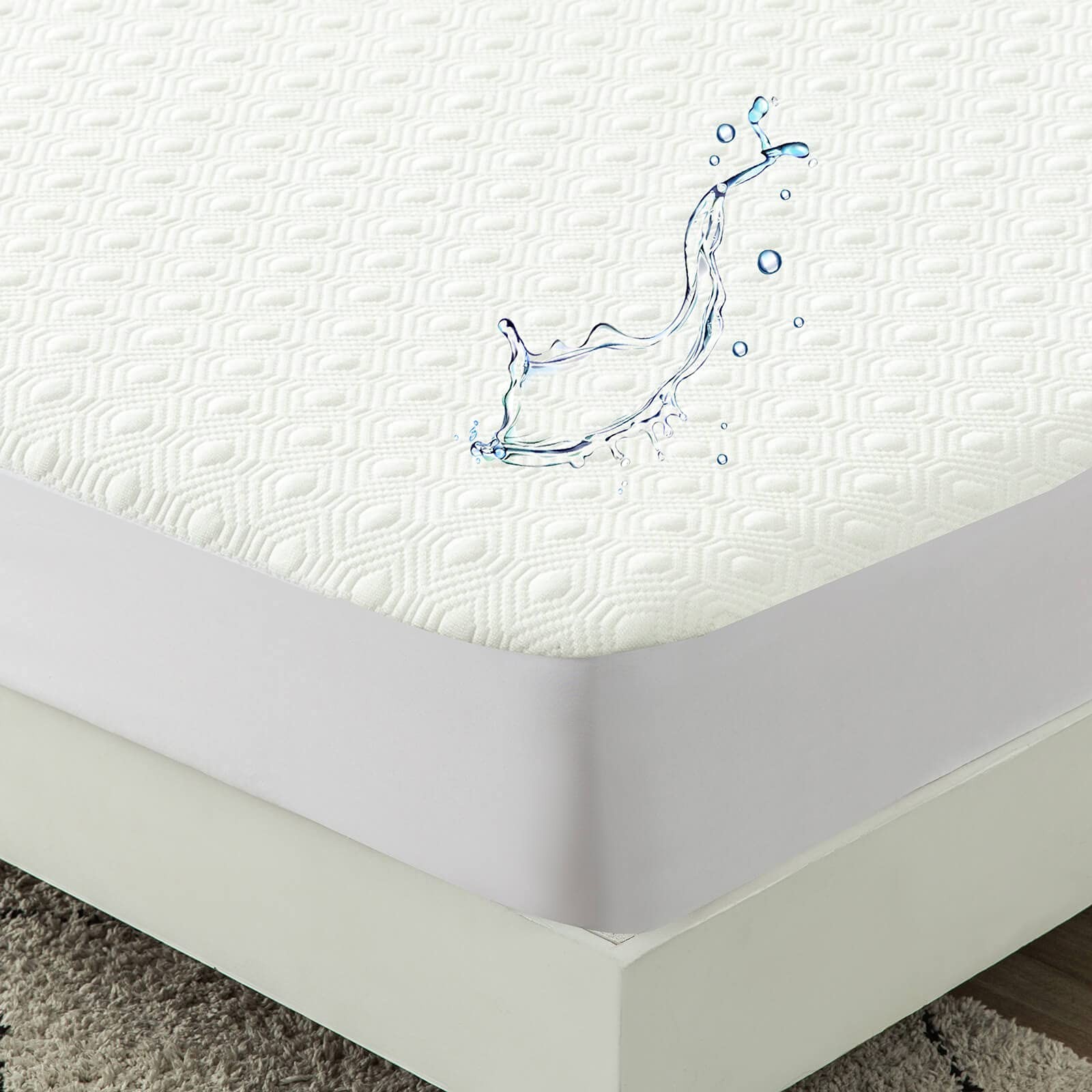 Waterproof RV Bunk Mattress Protector for Bunk=Narrow Twin (30×75), White