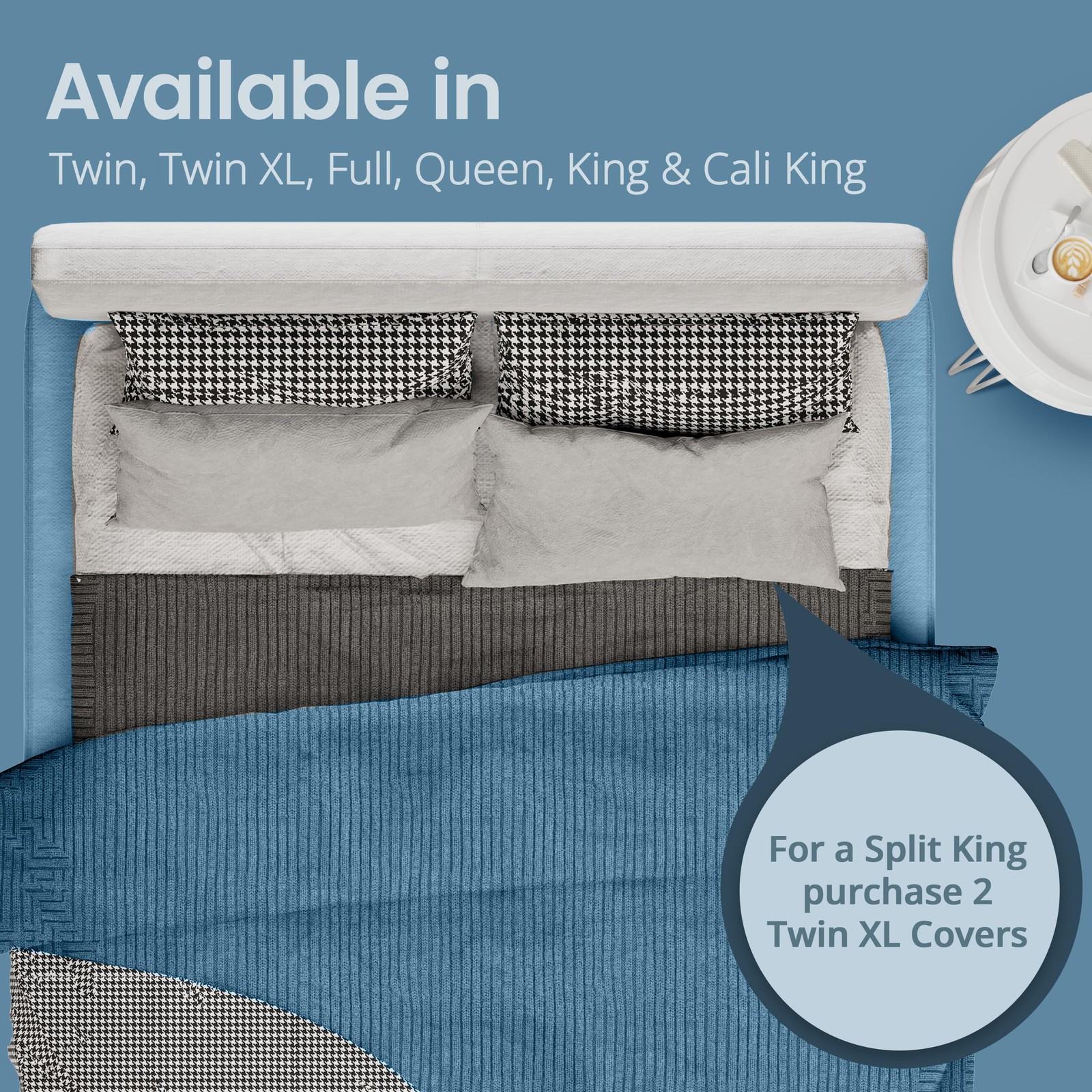 SafeRest Waterproof California King Size Mattress King, Pure White