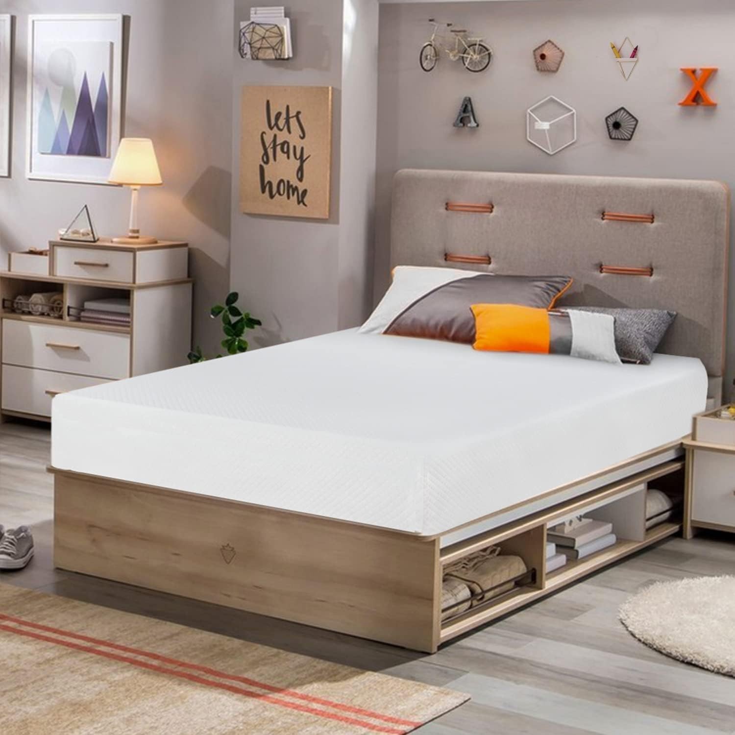 Pressure-Relieving Twin Mattress – 8 Inch CertiPUR Gel Foam with Removable Cover