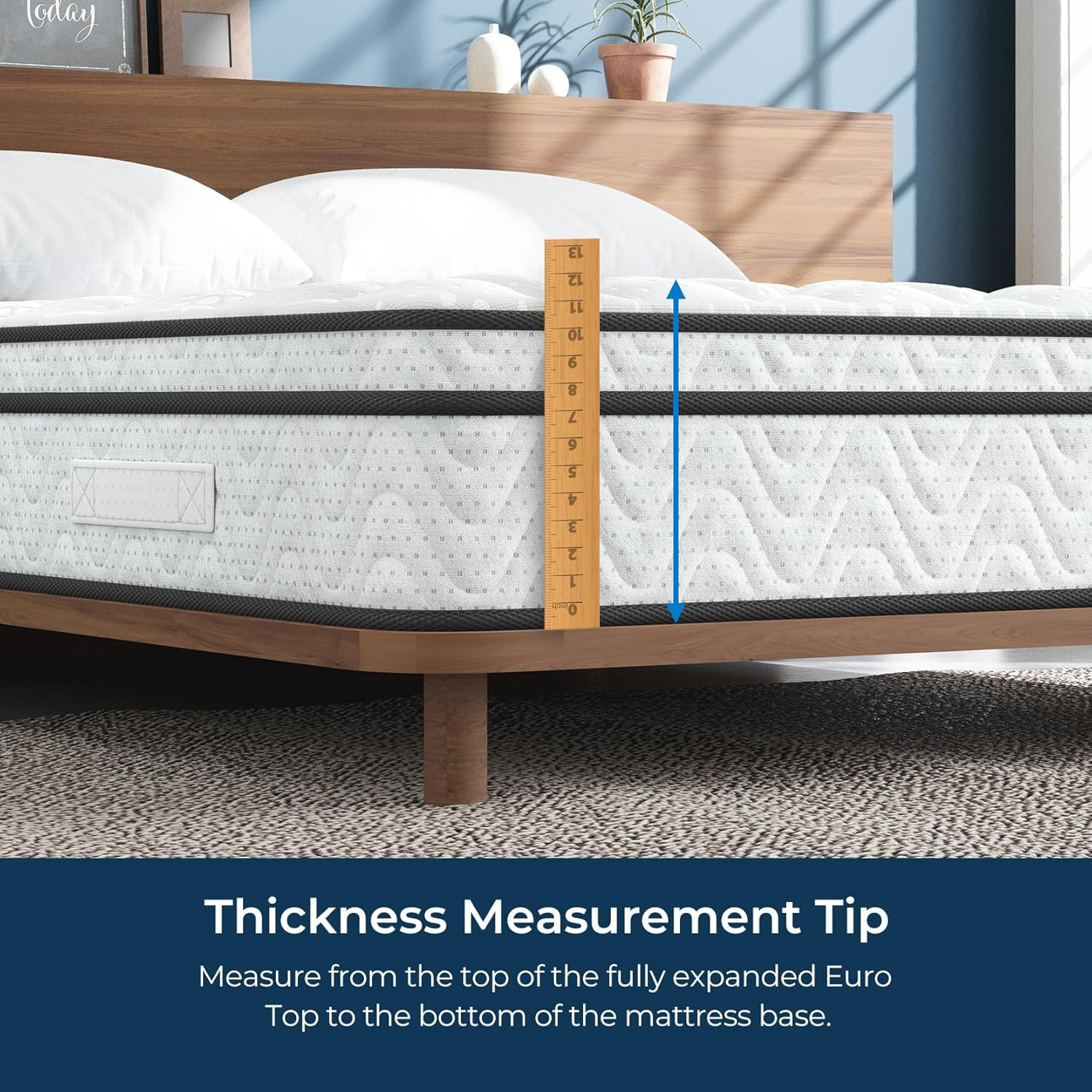 Queen Mattress 12 Inch, Fiberglass-Free | Cool Sleep Hybrid Mattress in a Box –