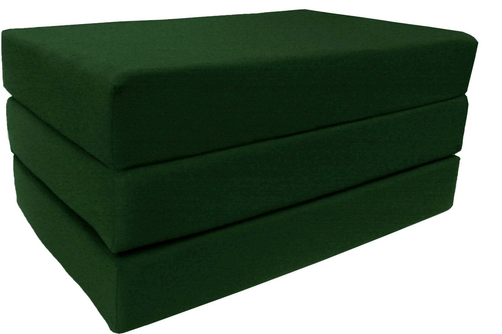 Twin Trifold Foam Beds, Foldable Mats, Cushion Seat 1.8 Density 6x39x75 Hunter