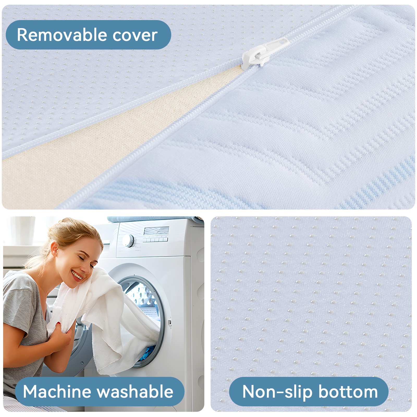 5″ 6″ Memory Foam Mattress for Kids Removable Cover Medium Twin Txl Full Queen