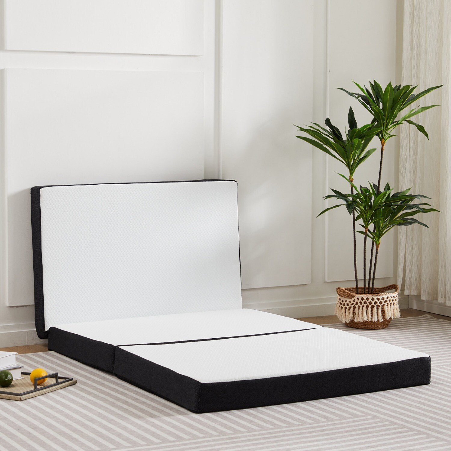 3″ Tri-fold Memory Foam Mattress,Portable Folding Floor Bed,with Washable Cover