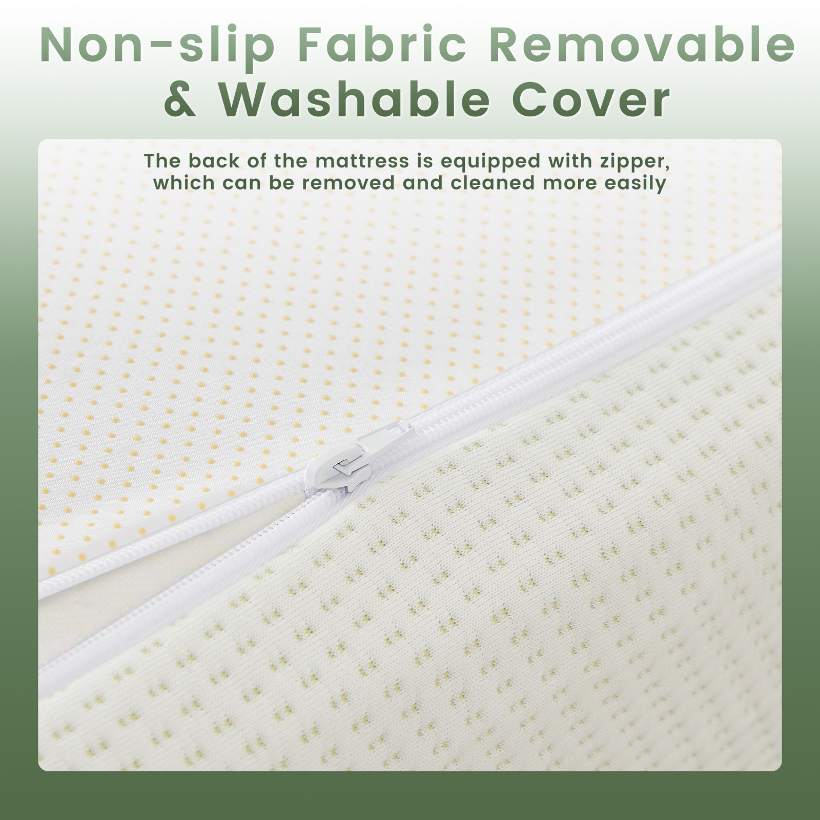 5″ 6″ Breathable Green Tea Memory Foam Mattress for Cool Sleep & Pressure Relief