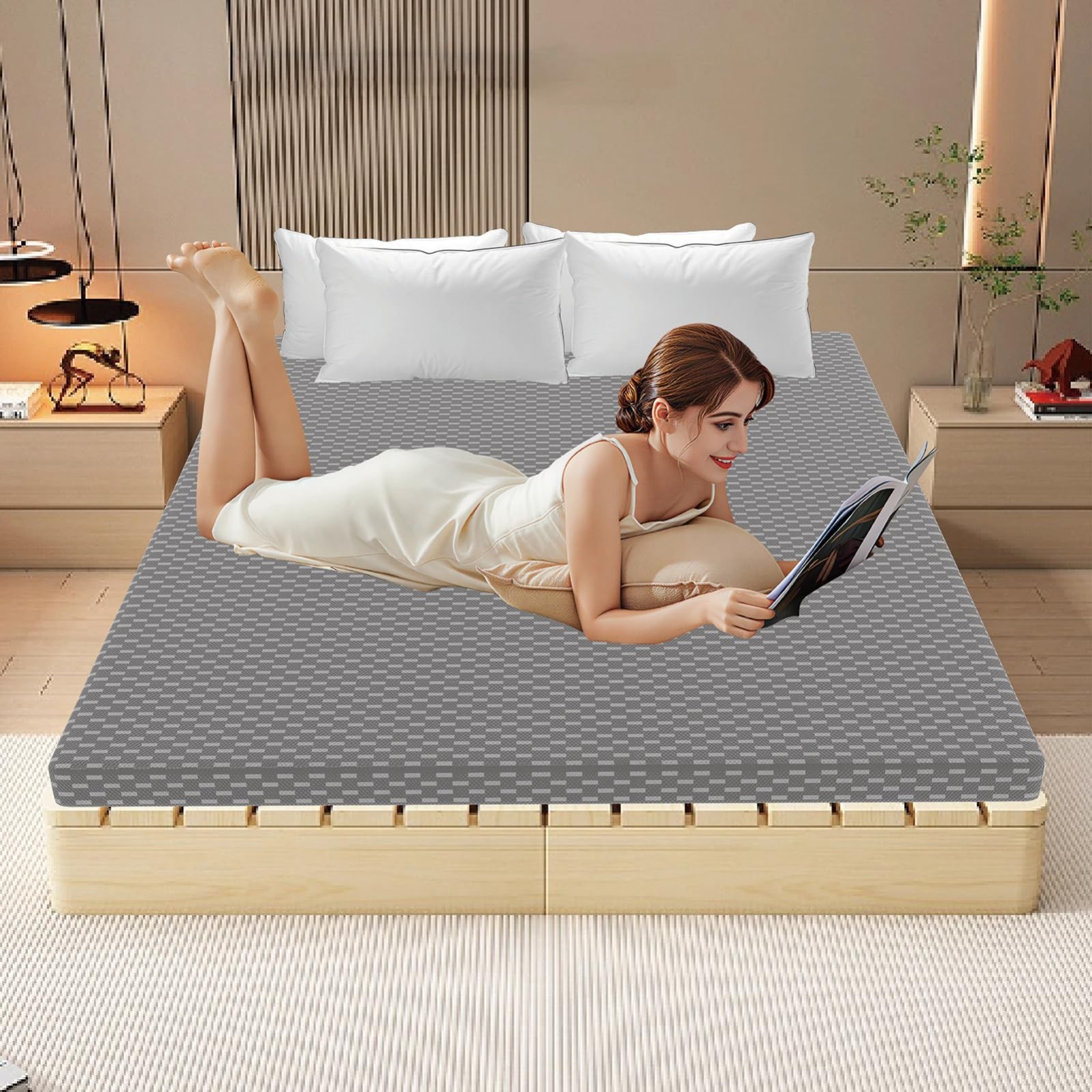 3″ Twin Memory Foam Mattress – Medium Firm, Fiberglass Free, Safe Materials, Box