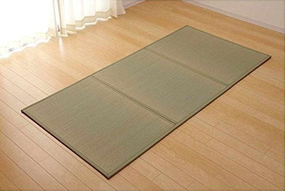 IKEHIKO Tatami Mat Folding Rush Grass Mattress 47×83 inch Made in Japan S-4526