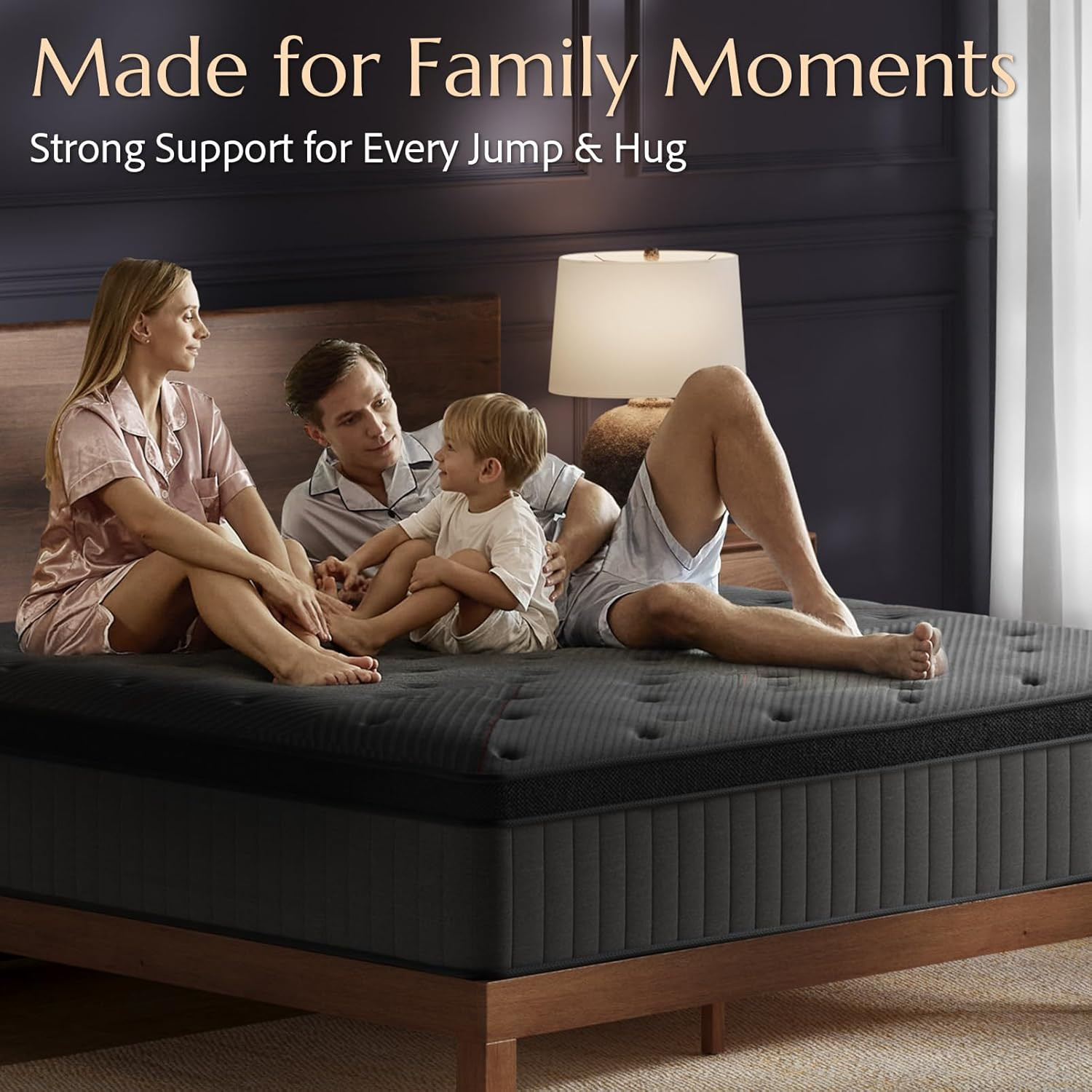 Aura 12″ Medium Firm Hybrid Mattress – Perfect for Guests & Apartments