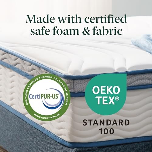 ZINUS 8 INCH SPRING SENSATION HYBRID MATTRESS QUEEN ZU-MSSA1IZI-08Q – BLUE