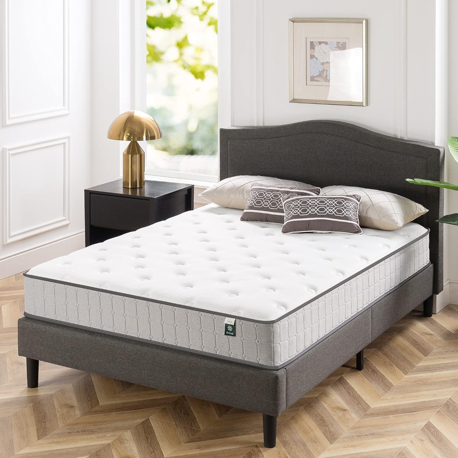 Zinus 10 Inch Comfort Support Cooling Gel Hybrid Mattress, Full, Tight Top Inner