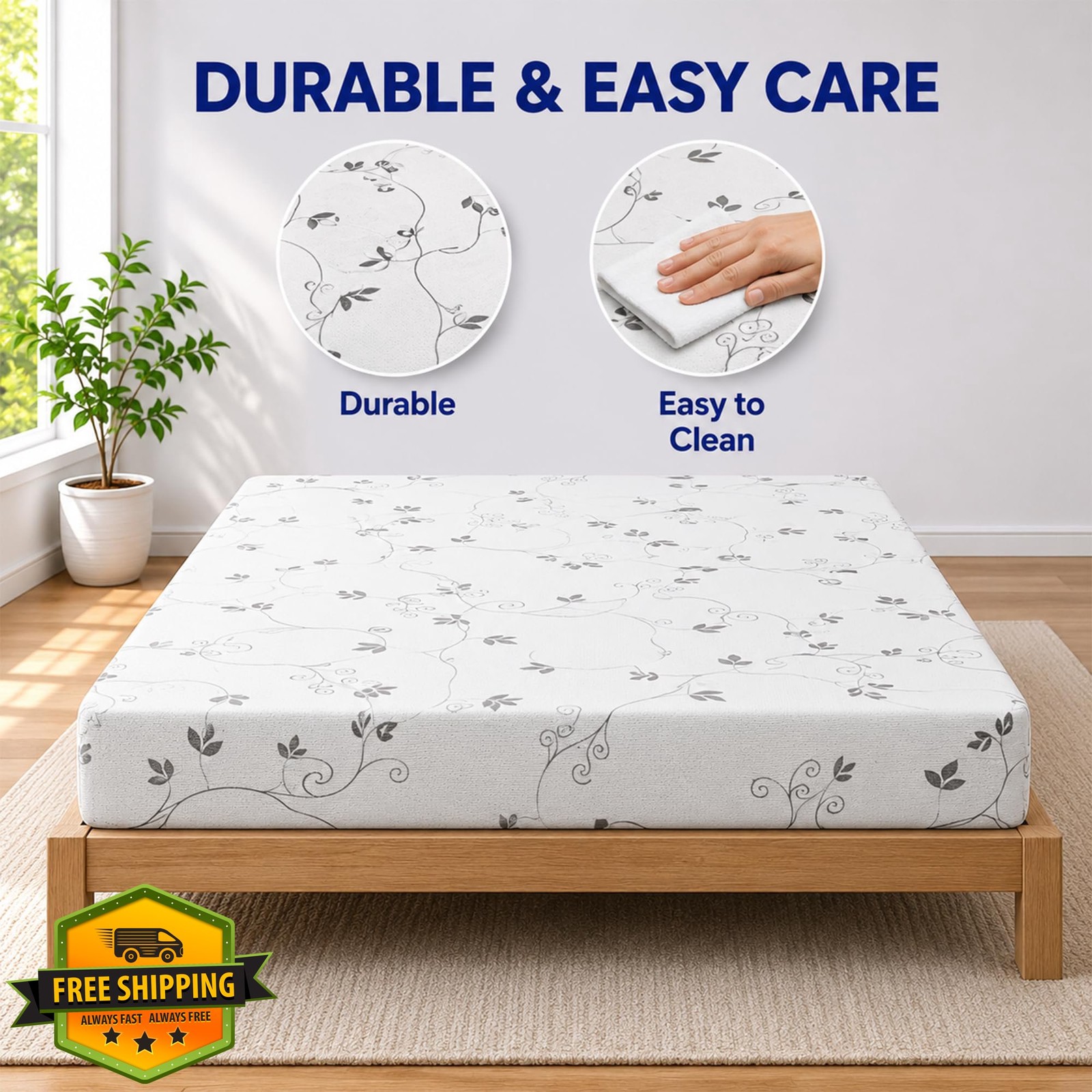 Greaton 8″ RV Mattress 32″x29″ Medium Firm