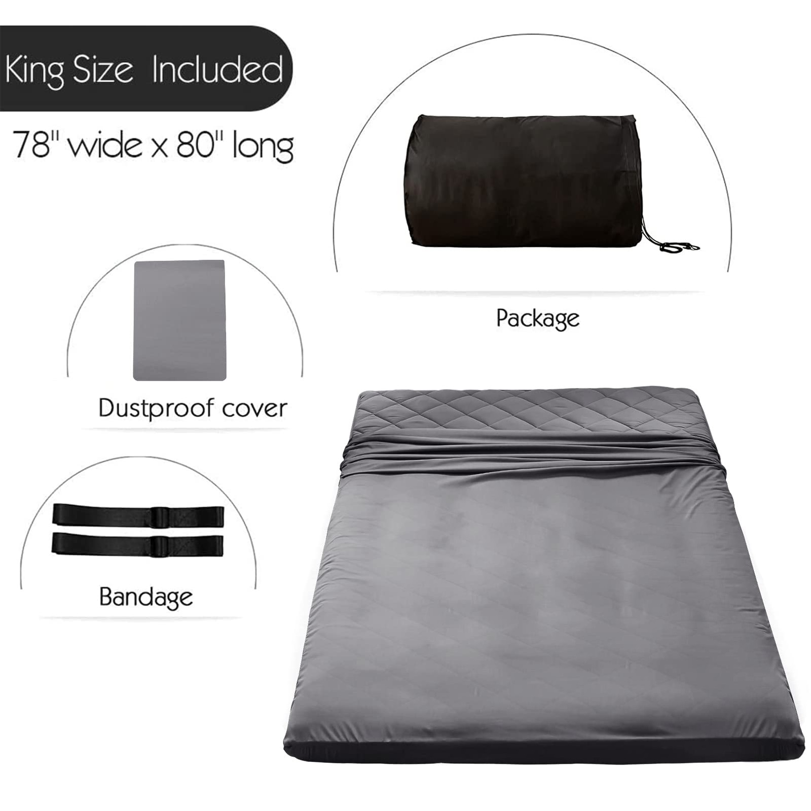 Japanese Floor Futon Mattress King Size, Floor Ftuon for Adults, Roll Up Fold…